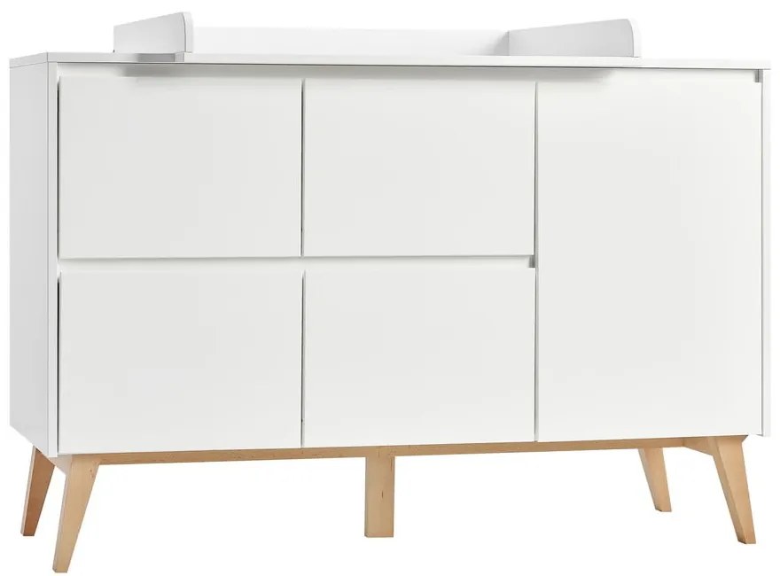 Cassettiera bianca per bambini , 148 x 92 cm Swing - Pinio