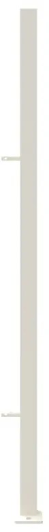 Palo partenza in ferro finitura verniciato Bianco H 110 cm x L 4 cm x P 4 cm