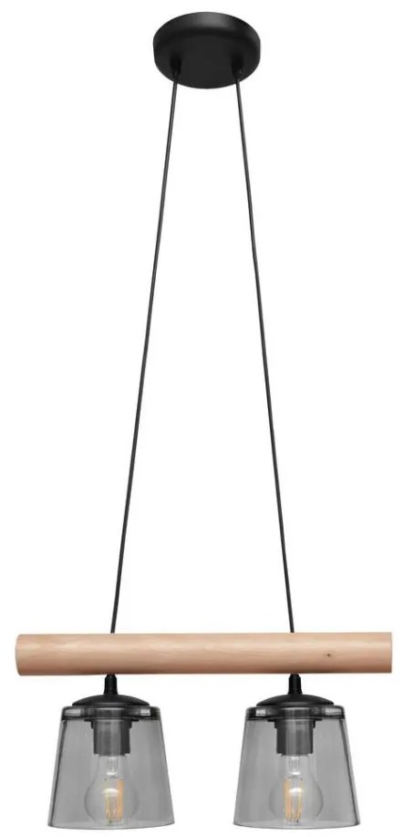 Lampadario a sospensione con filo WOODSTOCK 2xE27/15W/230V