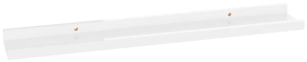 Mensole da parete 4 pz bianco lucido 60x9x3 cm