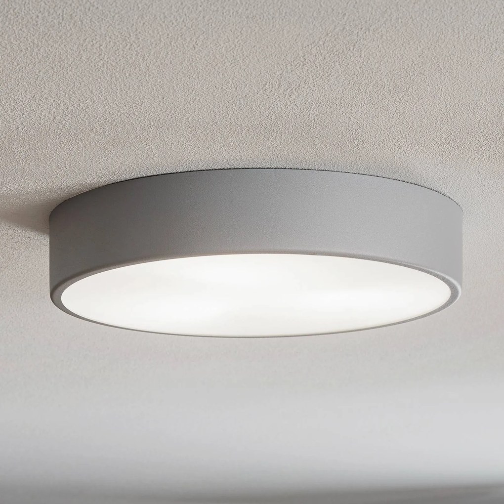 TEMAR LIGHTING Plafoniera Cleo 400, grigio, sensore, IP20, Ø 40 cm, metallo