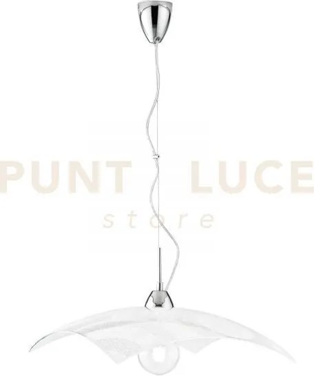 Lampadario a sospensione miro' bianca 1 luce attacco e27 45x45x110c...