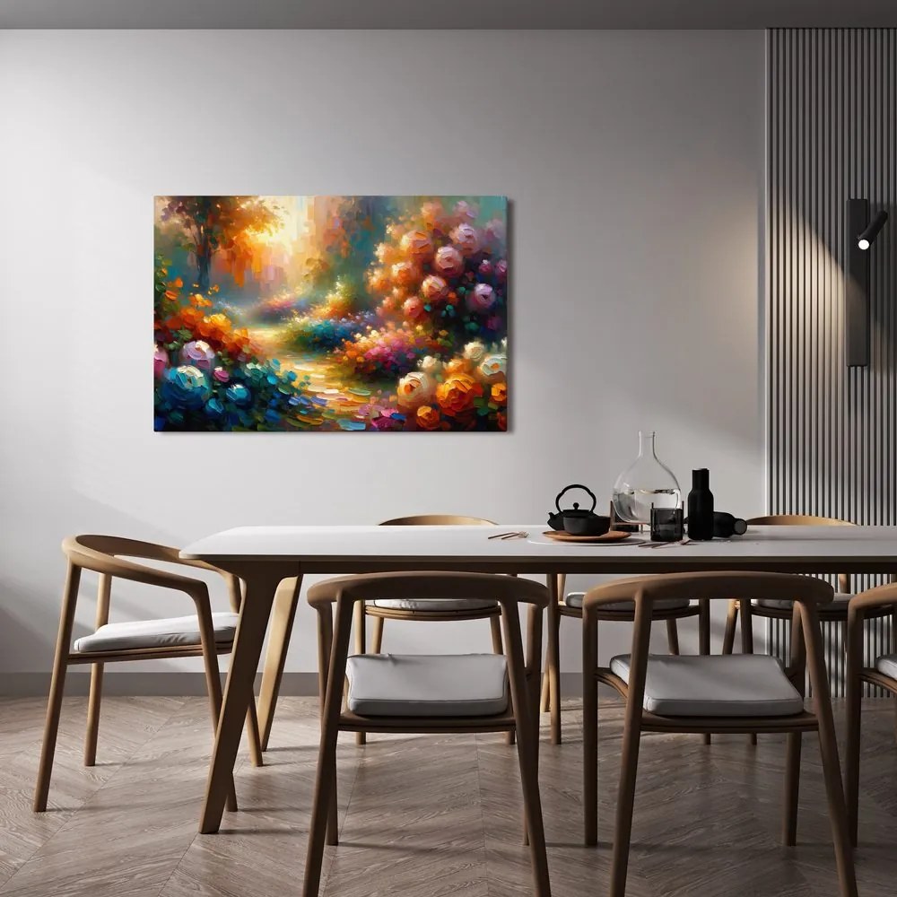 Quadro su tela – Sentiero tra i fiori