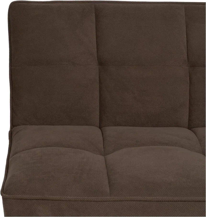 Divano marrone allungabile con rivestimento in ciniglia 175 cm – Ixia