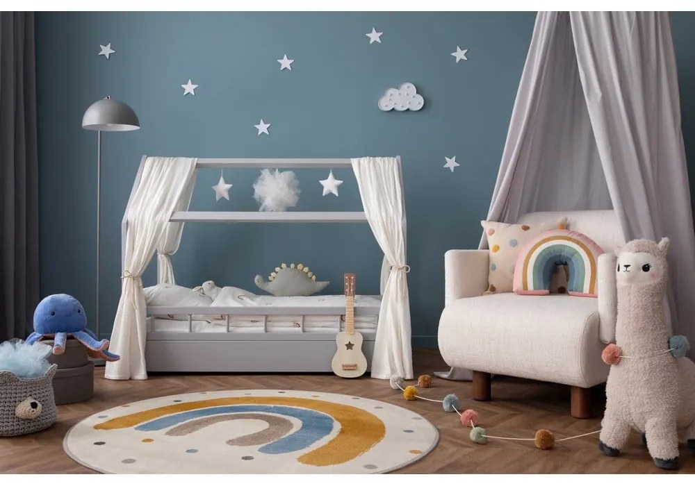 Tappeto per bambini giallo ocra e avorio ø133 cm Joyful Gold – FD