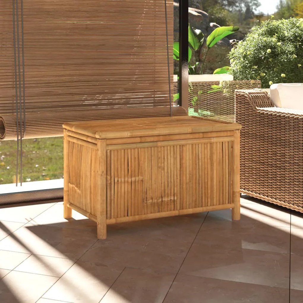 Contenitore Portaoggetti Da Giardino 90x52x55 Cm İn Bambù /