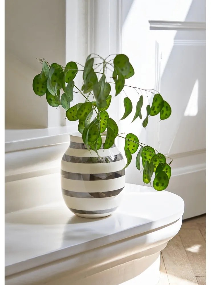 Vaso in ceramica bianco/argento Omaggio - Kähler Design