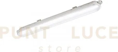 Plafoniera led stagna nautilus silver 21w 2900lm 4000k ip65 59x6,1x...