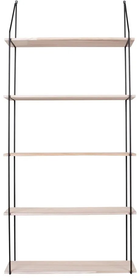 Scaffale in legno massiccio nero pavlovnia Eindhoven - House Nordic