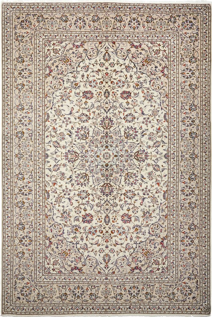 Kashan Tappeto persiano 290x200 Beige (Iran) Annodato A Mano