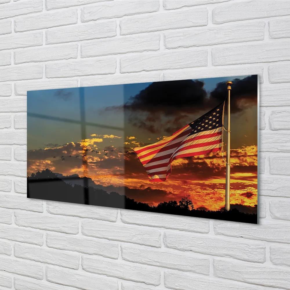 Quadro acrilico Flag degli Stati Uniti 100x50 cm