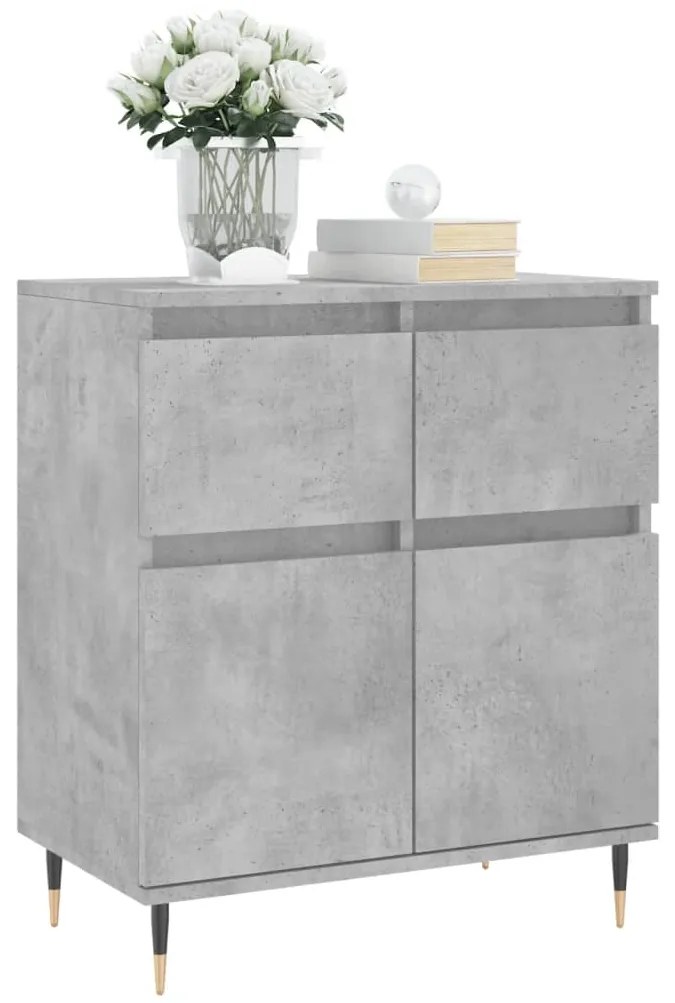 Credenza grigio cemento 60x35x70 cm in legno multistrato