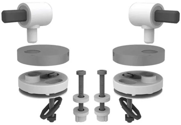 Sedile WC universale in termoindurente con chiusura rallentata e sistema estraibile