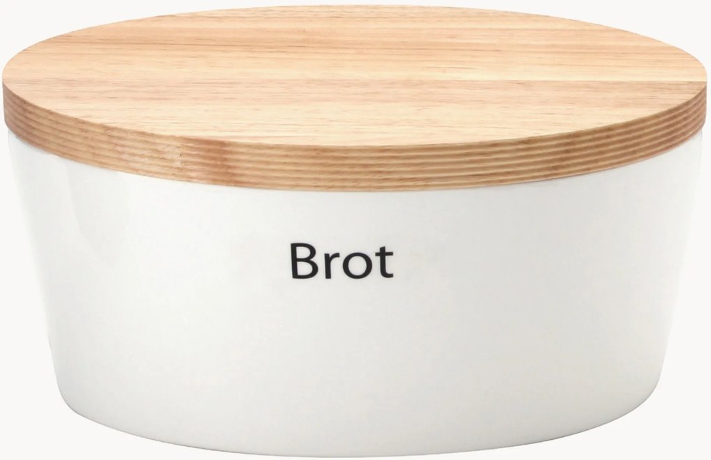 Portapane con coperchio in legno di caucciù Brot