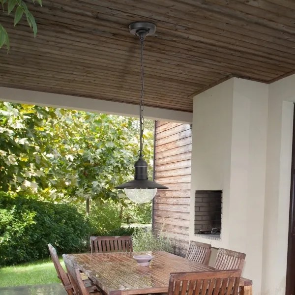 Brilagi - Lampada sospesa per esterni MOLDE 1xE27/60W IP44 nera