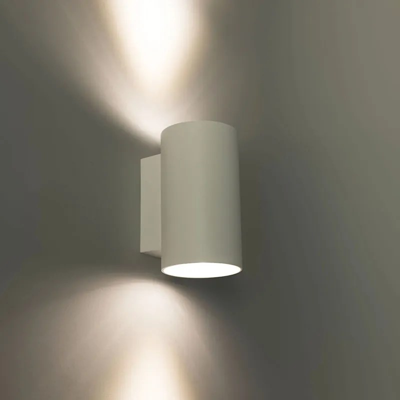 Lampada da parete smart rotonda bianca incl. 2 WiFi GU10 - Sandy