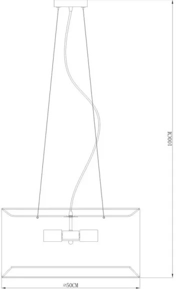 Zuma Line RLD93139-4B - Lampadario su filo CAFÉ 4xE27/60W/230V nero