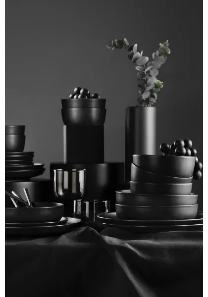 Set da tavola 18 pezzi nero/porcellana