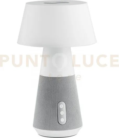 Lampada ricaricabile led decibel grigia 4,5w 300lm cct 3000k 4000k ...