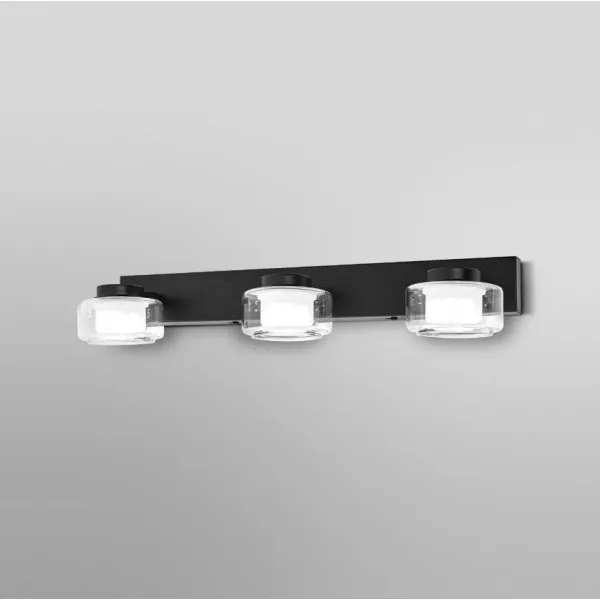 Ledvance-Applique a LED da bagno ORBIS FLAME 3xLED/5,5W/230V IP44 nero
