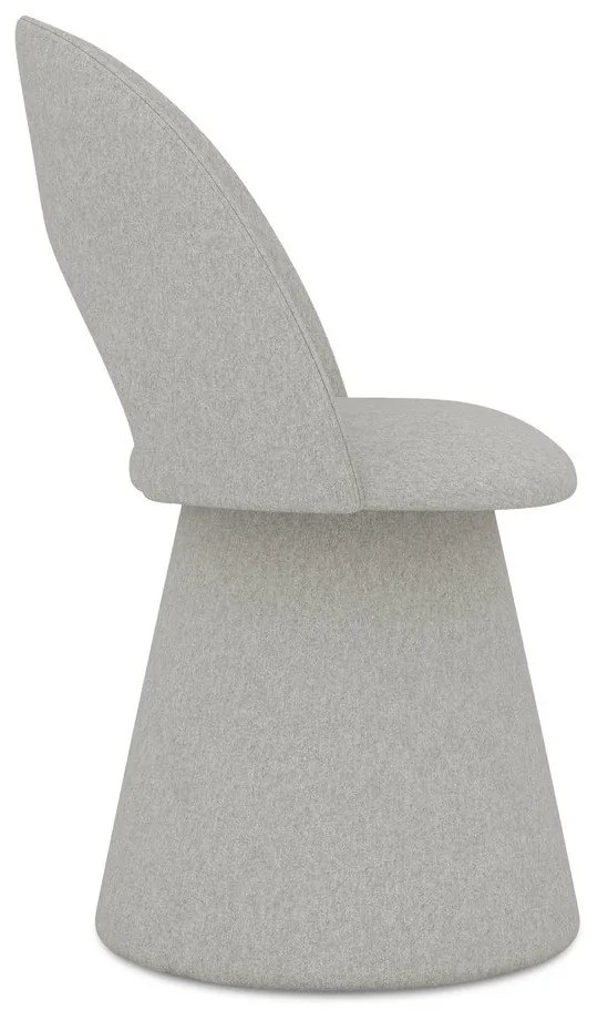 Sedia da pranzo grigio chiaro in imbottito Kalo – Makamii