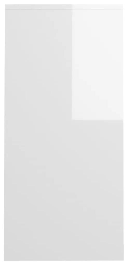 Scrivania bianco lucido 102,5x35x75 cm in truciolato
