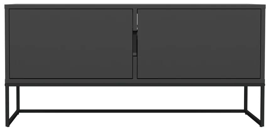 Tavolo TV nero con gambe in metallo Lipp - Tenzo