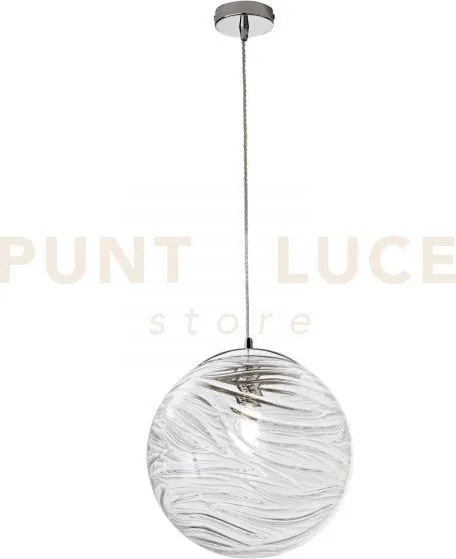 Lampadario a sospensione nereide trasparente 1 luce attacco e27 33,...