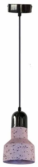 Lampadario a sospensione con filo TERRAZZO 1xE27/60W/230V diametro 12 cm rosso