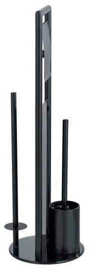 WENKO 24982800 - Set WC RAVINA 20x70 cm acciaio inox/nero