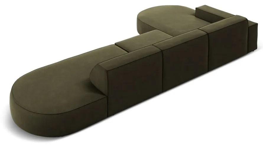 Divano angolare in velluto verde (angolo sinistro) Jodie - Micadoni Home
