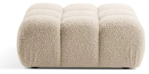 Poggiapiedi modulare beige in tessuto bouclé Bellis - Micadoni Home