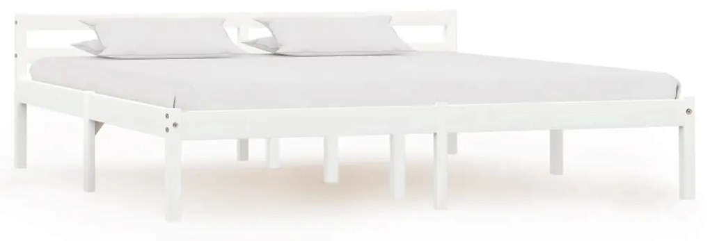 Giroletto Senza Materasso Bianco 160x200 Cm İn Legno Di Pino /