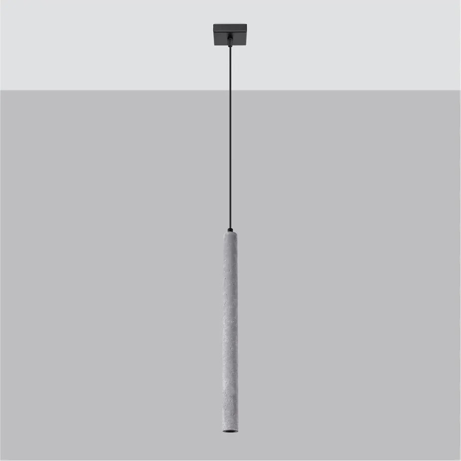 Lampadario grigio in calcestruzzo Fideus – Sollux