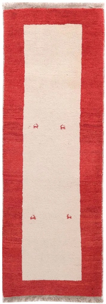 Gabbeh Tappeto 90 x 280 Beige (Iran) Annodato A Mano