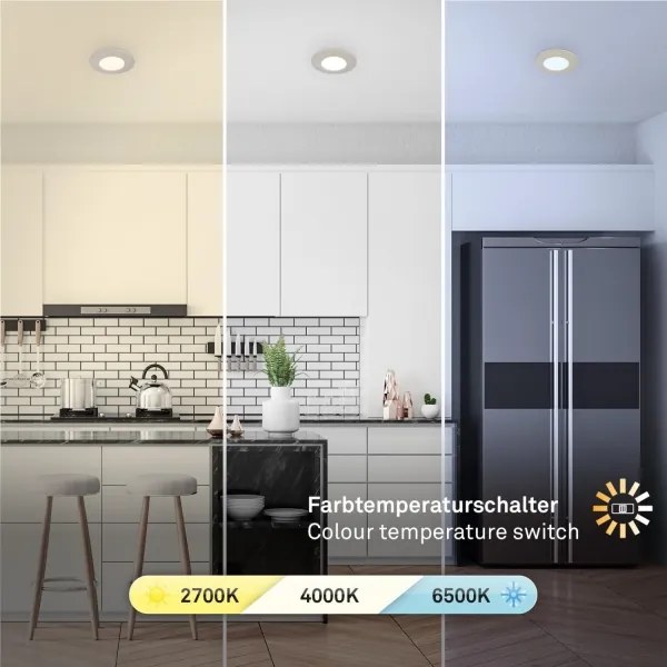 Briloner 7598032 -SET 3x Lampada LED da incasso per bagni LED/4,9W/230V IP44 cromo