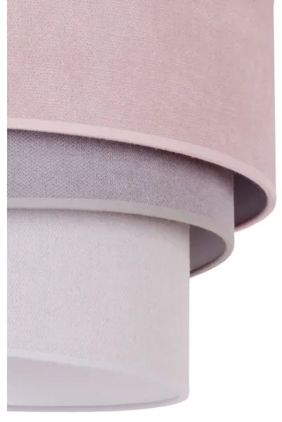 Duolla - Lampadario a sospensione con filo TRIO 1xE27/15W/230V diametro 45 cm rosa/grigio/bianco