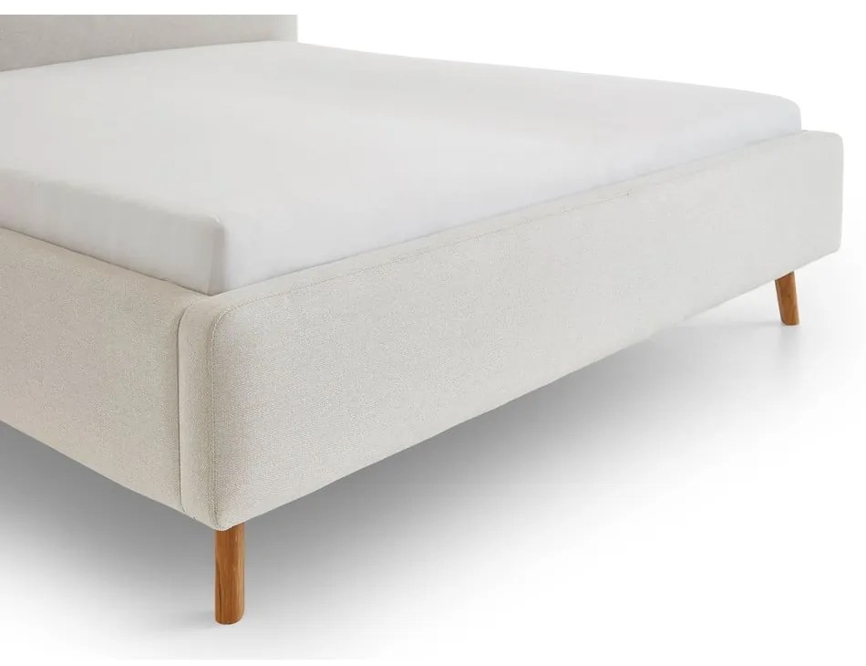 Letto matrimoniale imbottito color crema rete non inclusa 140x200 cm Mattis – Meise Möbel