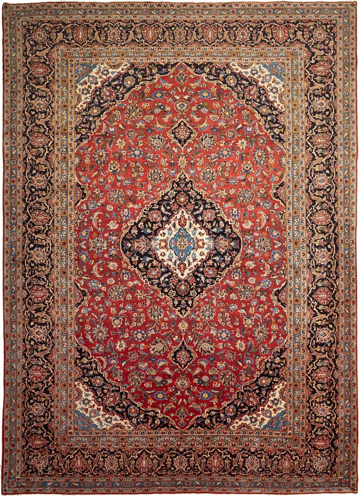 Kashan Tappeto persiano 400 x 290 Rosso (Iran) Annodato A Mano