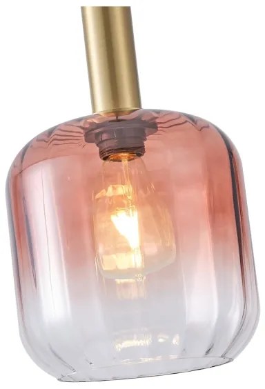 Lampadario a sospensione con filo 1xE27/15W/230V rosso/fumé diametro 20 cm