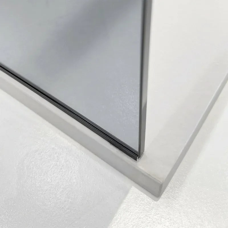 Doccia Walk-In 140 cm nero opaco con vetro fumè H 200 cm Tay