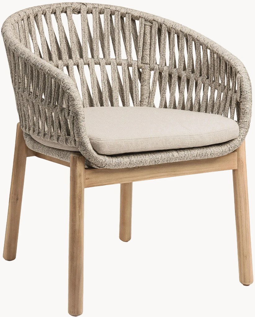 Sedia da giardino in legno di acacia con braccioli Jondal