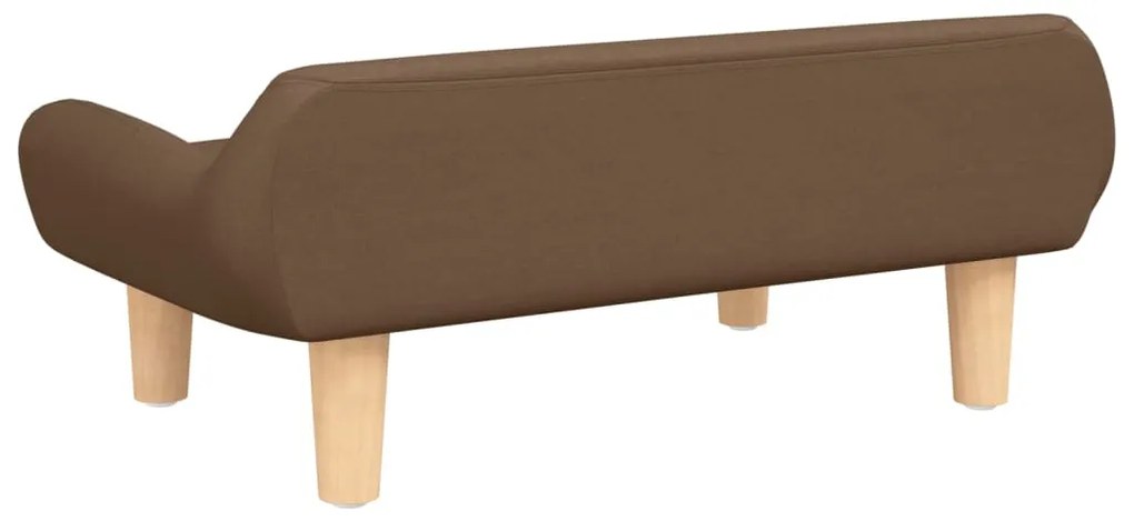 Divano per bambini marrone 70x40x24 cm in tessuto