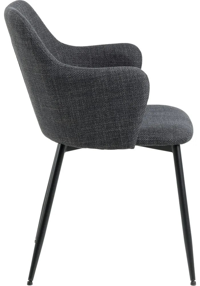 Set di sedie da pranzo color antracite in imbottito 2 pz Ilsa – Actona