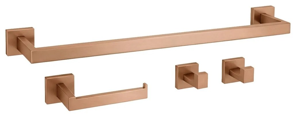 Set accessori da bagno Rio Brush Copper 4 pezzi