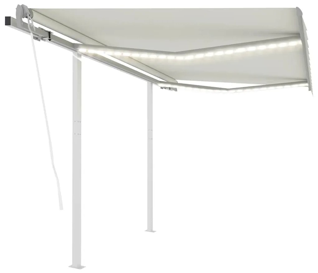 Tenda Automatica Con Sensore Vento E Led 3x2,5 M Crema /