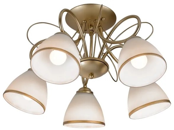 Brilagi - Lampadario a plafone FRED 5xE27/60W/230V Ø 59 cm oro