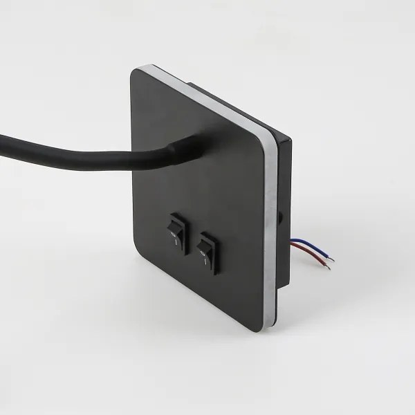 Brilagi - LED Lampada flessibile da muro MAYA Double LED/4W/230V + LED/3W nero