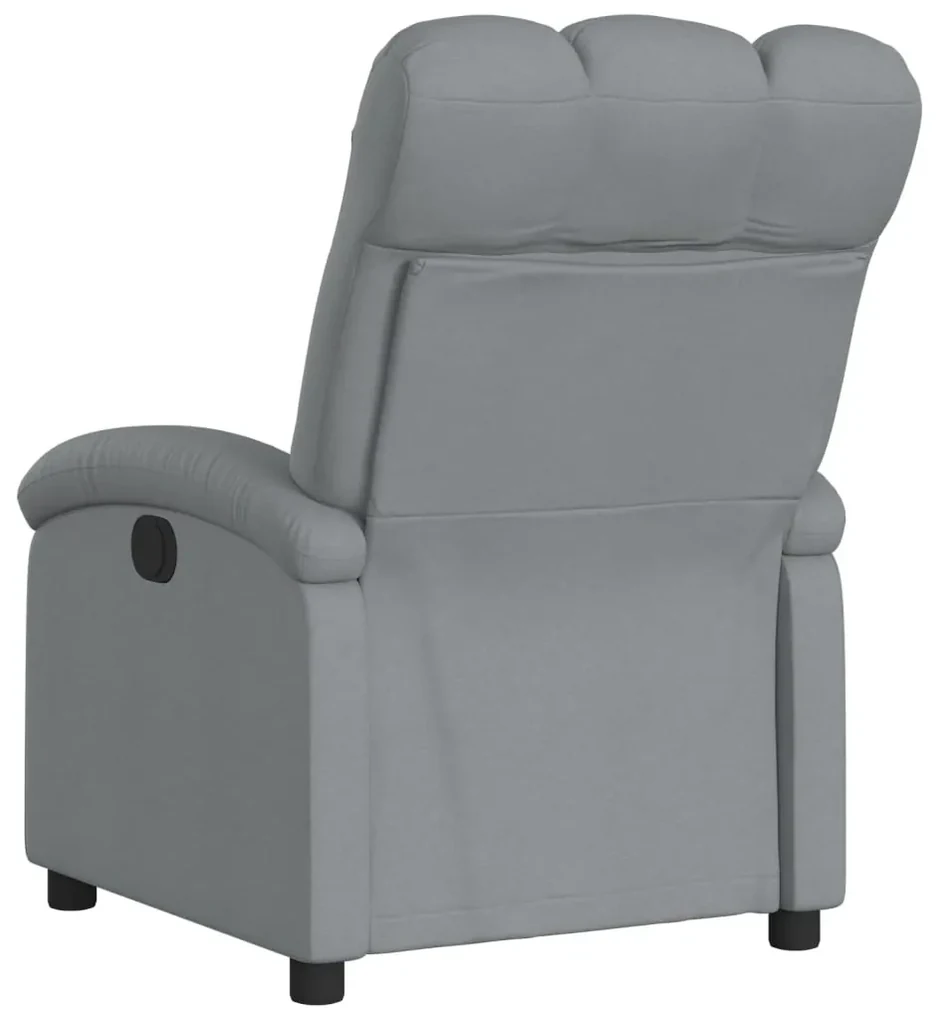 Poltrona reclinabile in tessuto grigio chiaro