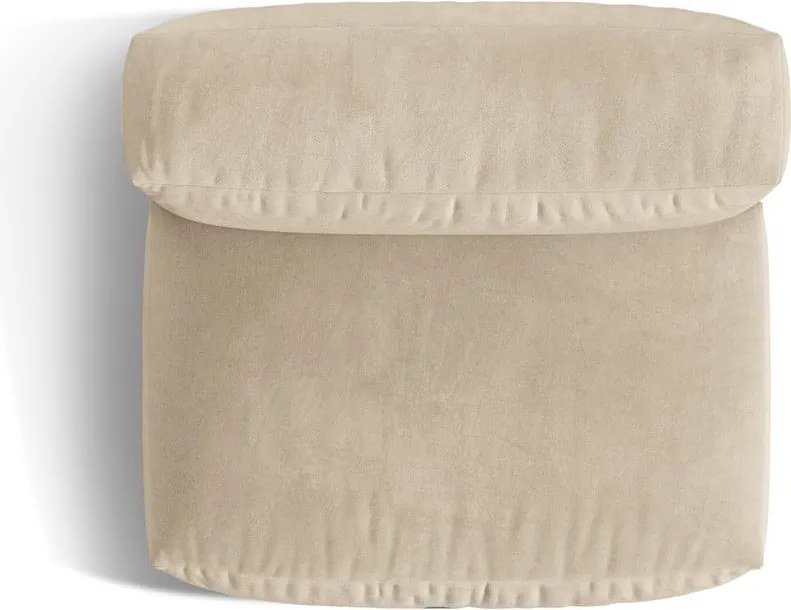 Parte divano componibile beige (solo con parte centrale) con rivestimento in velluto Martina – Micadoni